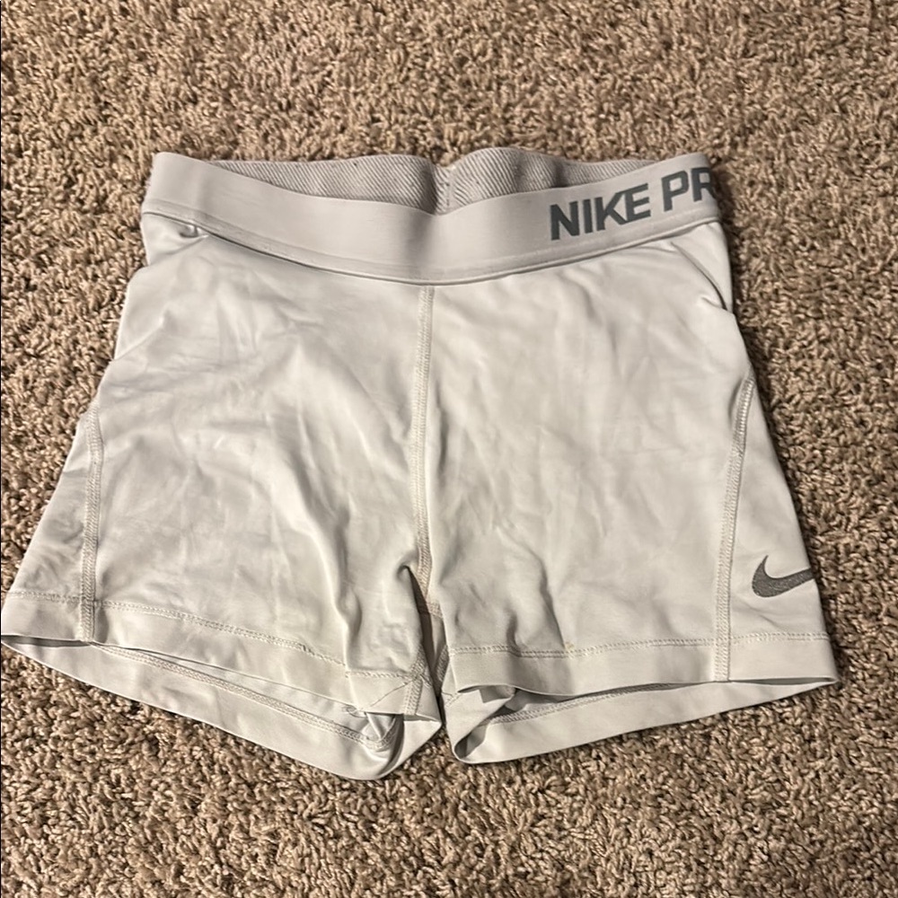 Nike Women's Light Gray Athletic Shorts